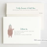 "Woodland" - Children's Birthday Party Invitations in Turquoise by Kampai Designs - FREE Recipient Addressing
