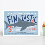 "Shark Tank" - Children's Birthday Party Invitations in Sky by Karidy Walker - Front