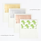 "Dino Party" - Children's Birthday Party Invitations in Lime by Cindy Denning - Envelope Liner Options