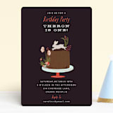 "Autumn Celebration" - Children's Birthday Party Invitations in Grape Juice by Nazia Hyder - Front
