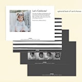 "Double Painted" - Children's Birthday Party Invitations in Charcoal by Chasity Smith - Back of Card Options