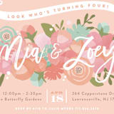 "Blooming Peonies" - Children's Birthday Party Invitations in Peach by Jennifer Wick - Detail