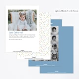 "Cupcake Topper" - Children's Birthday Party Invitations in Turquoise by Alethea and Ruth - Back of Card Options