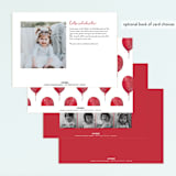 "Bear" - Children's Birthday Party Invitations in Red Candy by Remioni - Back of Card Options