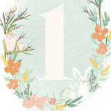 "Woodland One" - Children's Birthday Party Invitations in Snow by Grace Kreinbrink - Detail