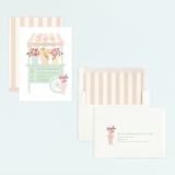 "Petite flower cart" - Children's Birthday Party Invitations in Grass by Jennifer Wick - Assembled