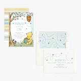 "Disney's Pooh Forest Scene" - Children's Birthday Party Invitations in Sky by Pixel and Hank - Assembled