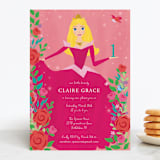 "Disney's Briar Rose" - Children's Birthday Party Invitations in Pink Melba by Rebecca Marchese - Front