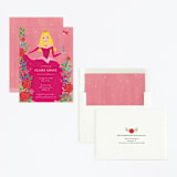 "Disney's Briar Rose" - Children's Birthday Party Invitations in Pink Melba by Rebecca Marchese - Assembled