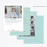 "Bounce" - Children's Birthday Party Invitations in Sky by Lori Wemple - Back of Card Options