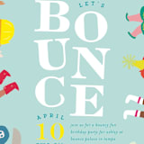 "Bounce" - Children's Birthday Party Invitations in Sky by Lori Wemple - Detail