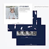 "Bowling birthday party" - Children's Birthday Party Invitations in Blue Slate by Anupama - Back of Card Options
