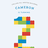 "Master Builders Party" - Children's Birthday Party Invitations in Cobalt by Belia Simm - Detail
