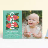 "Festive One" - Children's Birthday Party Invitations in Evergreen by Joanne James - Front