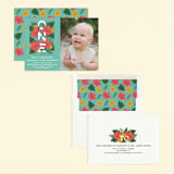 "Festive One" - Children's Birthday Party Invitations in Evergreen by Joanne James - Assembled