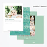 "PALpaca" - Children's Birthday Party Invitations in Aqua by Jessie Steury - Back of Card Options