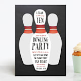 "Lucky Strike" - Children's Birthday Party Invitations in Bowling Ball by Erica Krystek - Front
