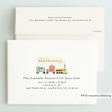 "Mod Conductor" - Children's Birthday Party Invitations in Rose by Kayla King - FREE Recipient Addressing