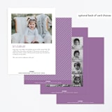 "Candy Shoppe" - Children's Birthday Party Invitations in Lavender by Annie Holmquist - Back of Card Options