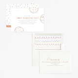 "Sprinkles And Icing" - Children's Birthday Party Invitations in Tangerine by Amber Barkley - Assembled