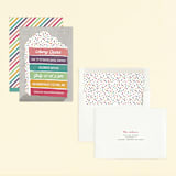 "Layer Cake" - Children's Birthday Party Invitations in Rainbow by Holly Whitcomb - Assembled