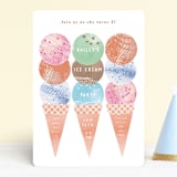 "Scoop" - Children's Birthday Party Invitations in Strawberry by Kanika Mathur - Front
