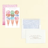 "Scoop" - Children's Birthday Party Invitations in Strawberry by Kanika Mathur - Assembled