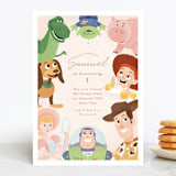 "Disney's and Pixar Toy Story Friends" - Children's Birthday Party Invitations in Taupe by Sabrin Deirani - Front