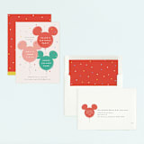 "Disney's Mickey Mouse Balloon Trio" - Children's Birthday Party Invitations in Berry by chocomocacino - Assembled