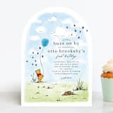"Disney's Winnie the Pooh Many Birthday Adventures" - Children's Birthday Party Invitations in Hundred Acre Wood by Erin L. Wilson - Front
