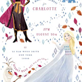 "Disney's Frozen Elements" - Children's Birthday Party Invitations in Frost by Sarah Knight - Detail
