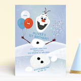 "Disney's Olaf to Party" - Children's Birthday Party Invitations in Periwinkle by Erica Krystek - Front