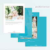 "Mermaid" - Children's Birthday Party Invitations in Aqua by Lori Wemple - Back of Card Options