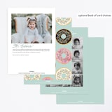 "Everyone Loves Donuts" - Children's Birthday Party Invitations in Neptune by Kerry Doyle - Back of Card Options