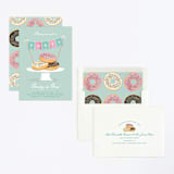 "Everyone Loves Donuts" - Children's Birthday Party Invitations in Neptune by Kerry Doyle - Assembled