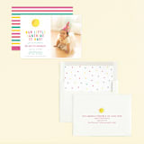 "Little Sunshine" - Children's Birthday Party Invitations in Petal by Little Print Design - Assembled