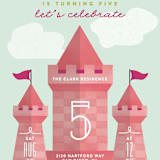 "Storybook" - Children's Birthday Party Invitations in Bubblegum by Erica Krystek - Detail