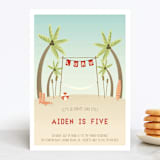 "Beach Luau" - Children's Birthday Party Invitations in Red Balloon by Grace Kreinbrink - Front