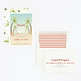 "Beach Luau" - Children's Birthday Party Invitations in Red Balloon by Grace Kreinbrink - Assembled