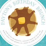 "Birthday Brunch" - Children's Birthday Party Invitations in Teal by Kelly Nasuta - Detail