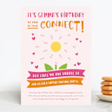 "We Connect!" - Children's Birthday Party Invitations in Bubblegum by Christina Novak - Front