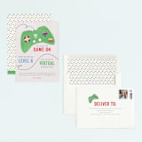 "Got Game" - Children's Birthday Party Invitations in Grass by Bethany Anderson - Assembled