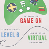 "Got Game" - Children's Birthday Party Invitations in Grass by Bethany Anderson - Detail