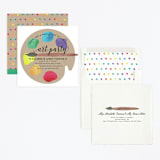 "Arty Party" - Children's Birthday Party Invitations in Primary by Jen Owens - Assembled