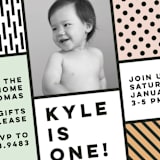 "Cartoon B-day" - Children's Birthday Party Invitations in Creamsicle by Avie Designs - Detail