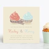 "Double Cupcake Fun" - Children's Birthday Party Invitations in Cake by Serenity Avenue - Front