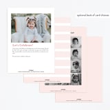 "Big Script" - Children's Birthday Party Invitations in Blush by Genna Blackburn - Back of Card Options