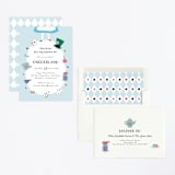 "Disney's Alice In Wonderland Birthday" - Children's Birthday Party Invitations in Sky by Annie Holmquist - Assembled