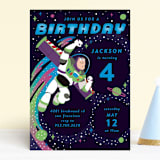 "Disney and Pixar birthday Buzz" - Children's Birthday Party Invitations in Night Sky by Katie Zimpel - Front