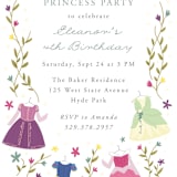 "Disney Princess Party" - Children's Birthday Party Invitations in Silk by JeAnna Casper - Detail